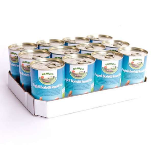 Feijão Borlotti lata 400g 12 uni